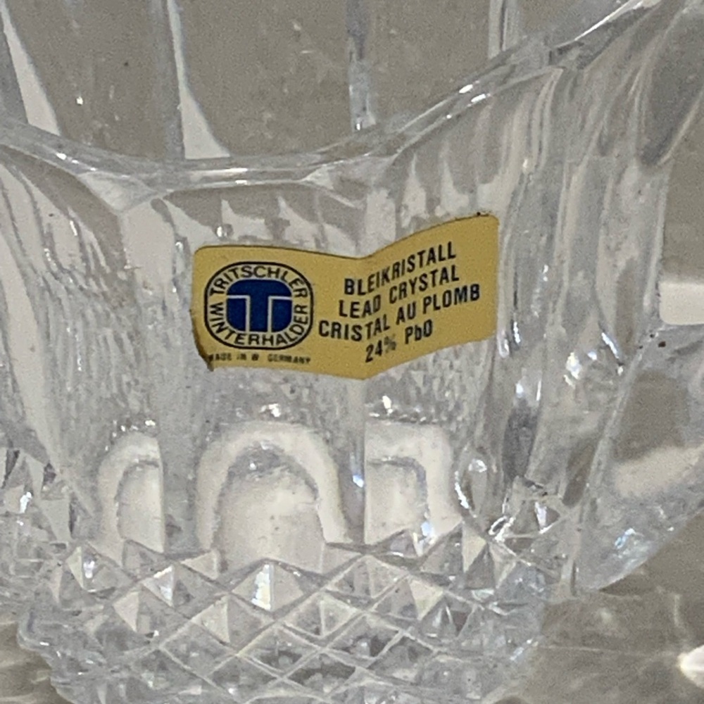Vintage Crystal Creamer & Sugar Set - Lead Crystal with Original Box - Picture 3 of 10